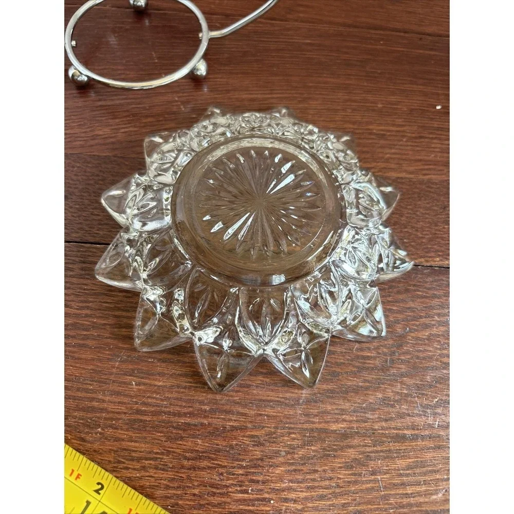 Federal Glass Dish with Caddy Petal Pattern Relish,Jam/Jelly 7